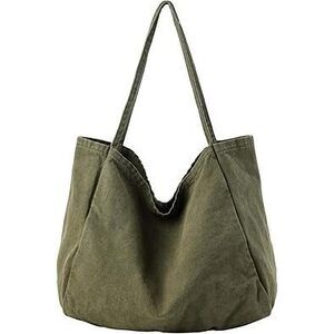 Canvas Tote Bag For Women Large Hobo Shoulder Bag For Work Travel Casual Message
